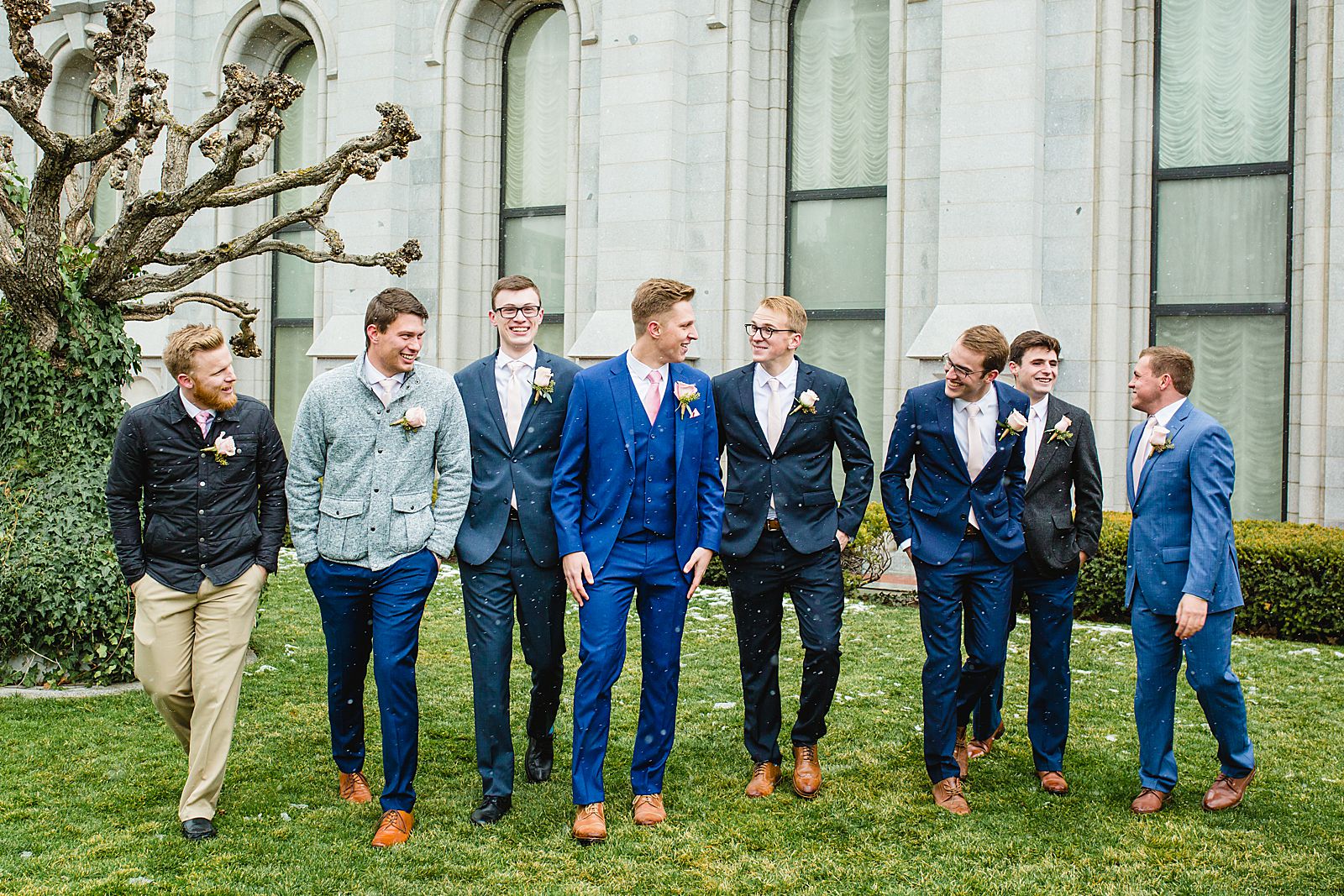 Salt Lake Temple Wedding | Groomsmen 