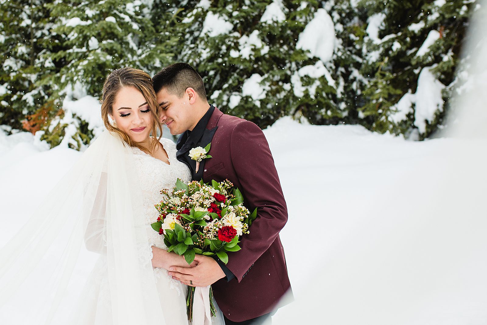 Big Cottonwood Canyon Bridals | Utah Wedding Photographer | Winter Bridals 