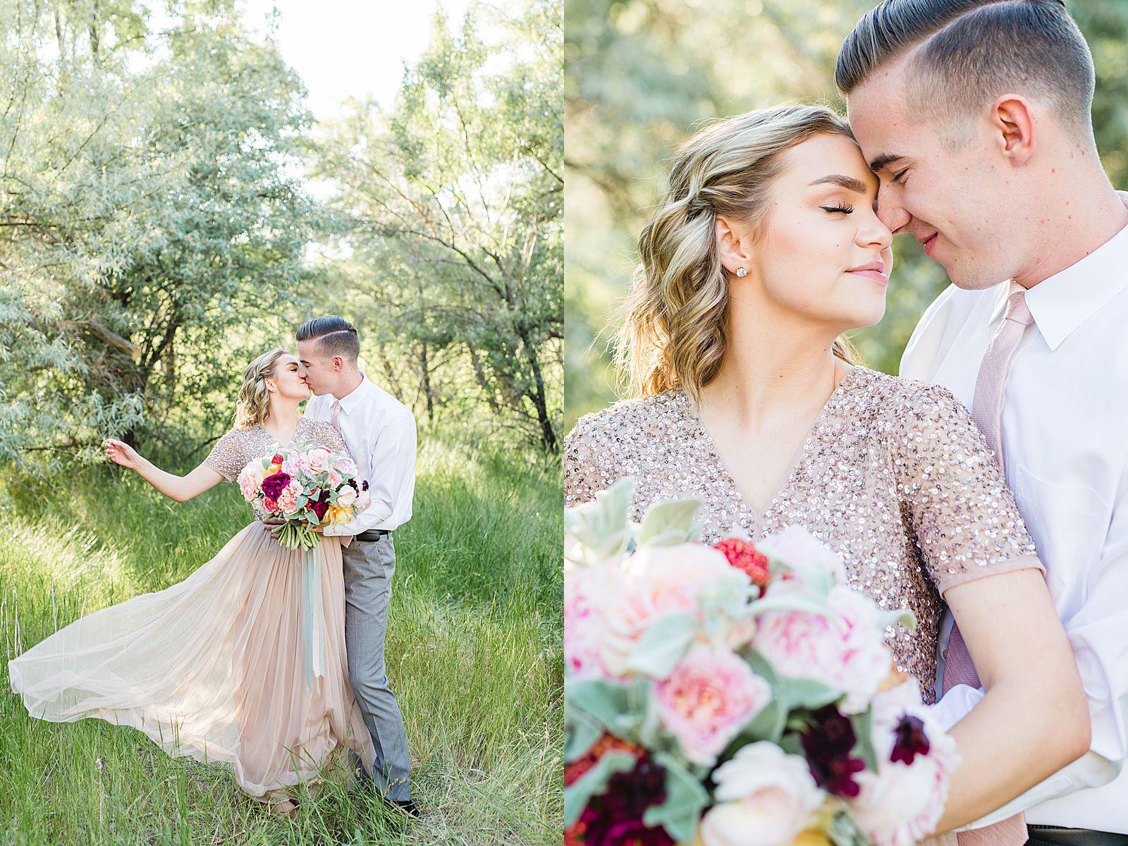 Elegant Engagement Session | Blooms and Branches Bouquet 