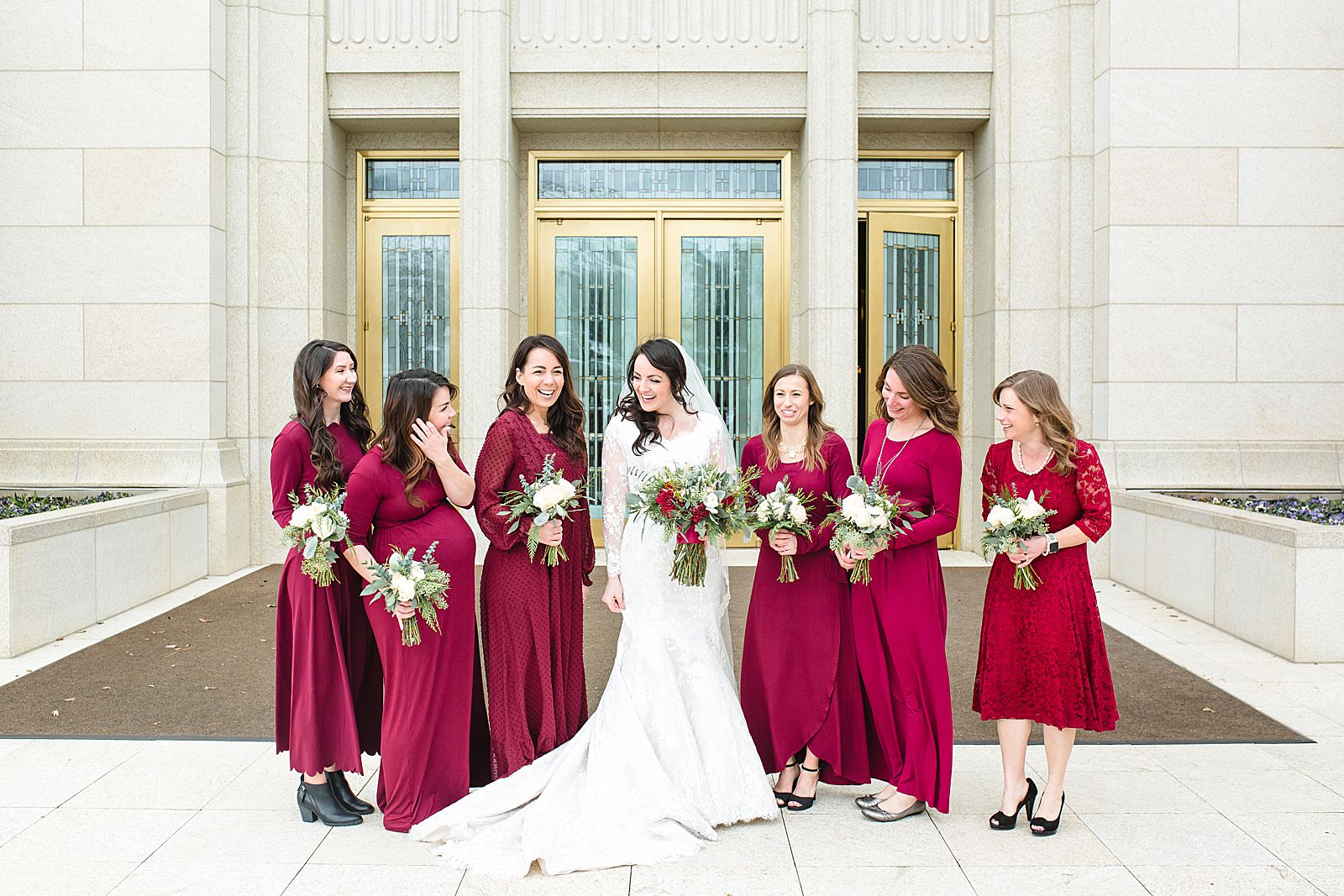Ogden Utah Temple Wedding | Bridesmaids