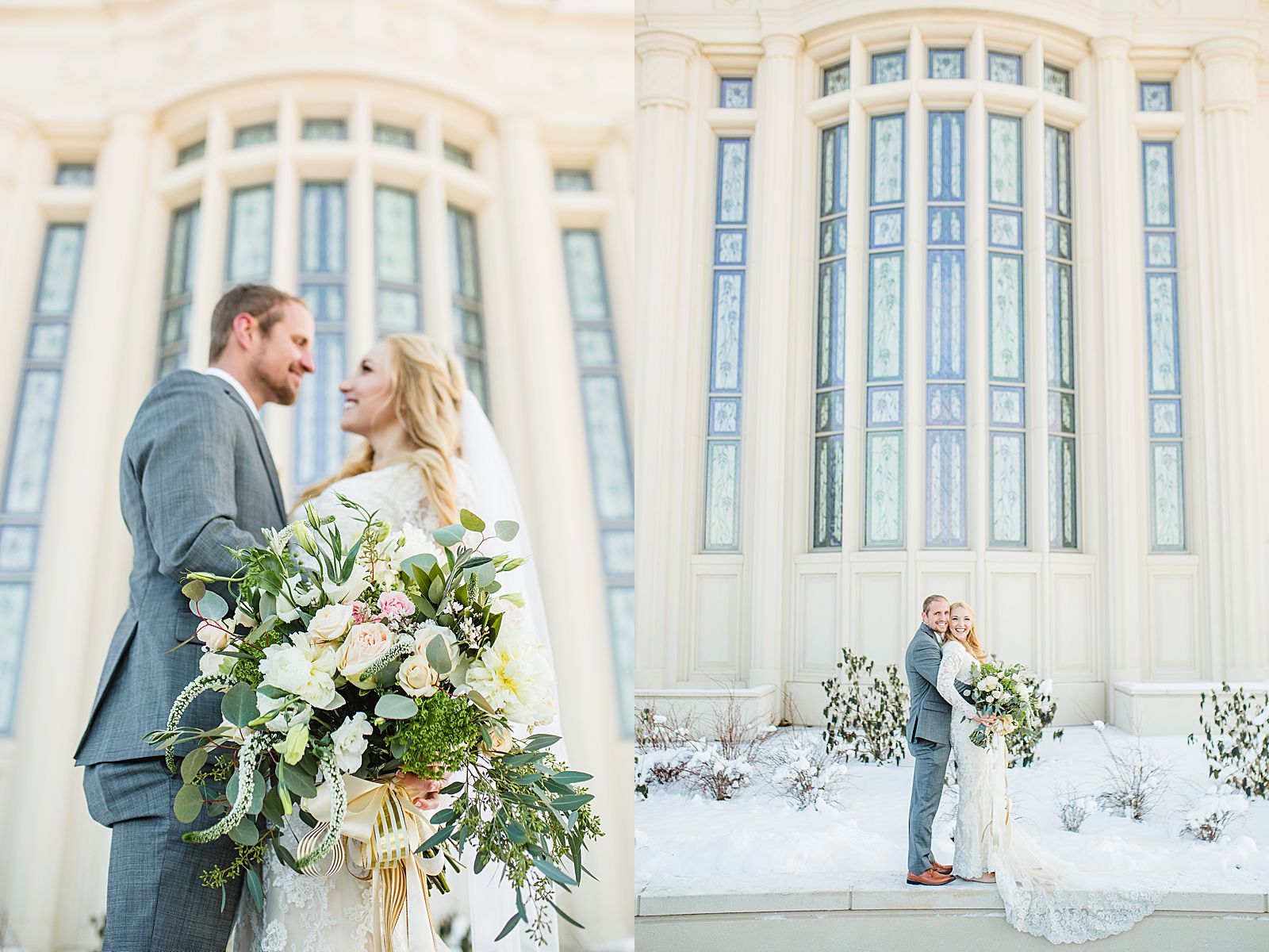 Payson Utah Temple | Winter Wedding