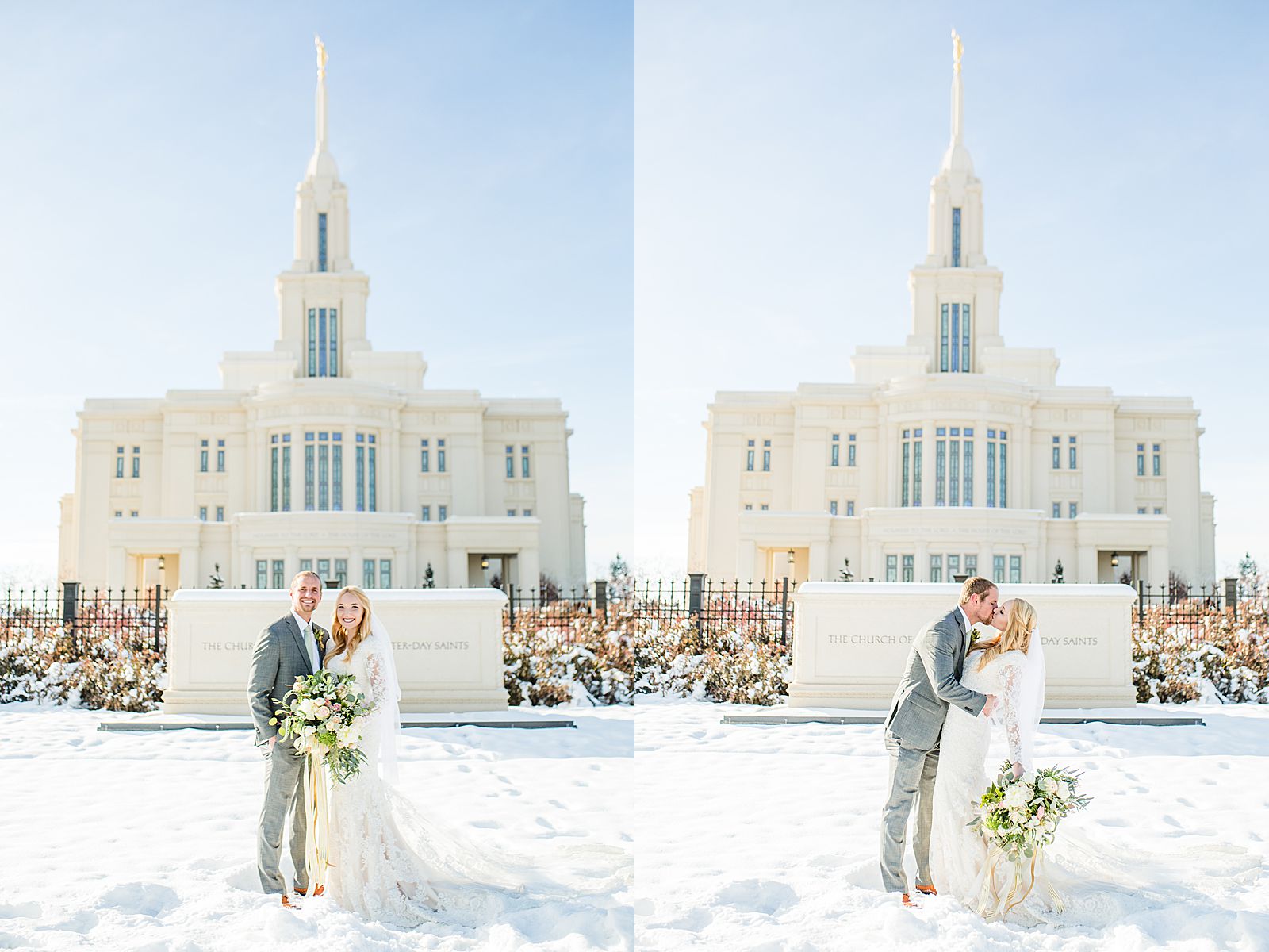 Payson Utah Temple | Winter Wedding