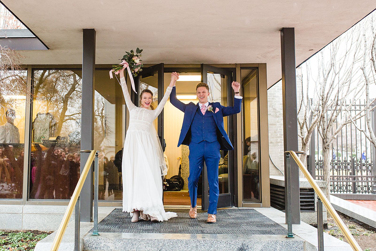 Salt Lake Temple Wedding Exit