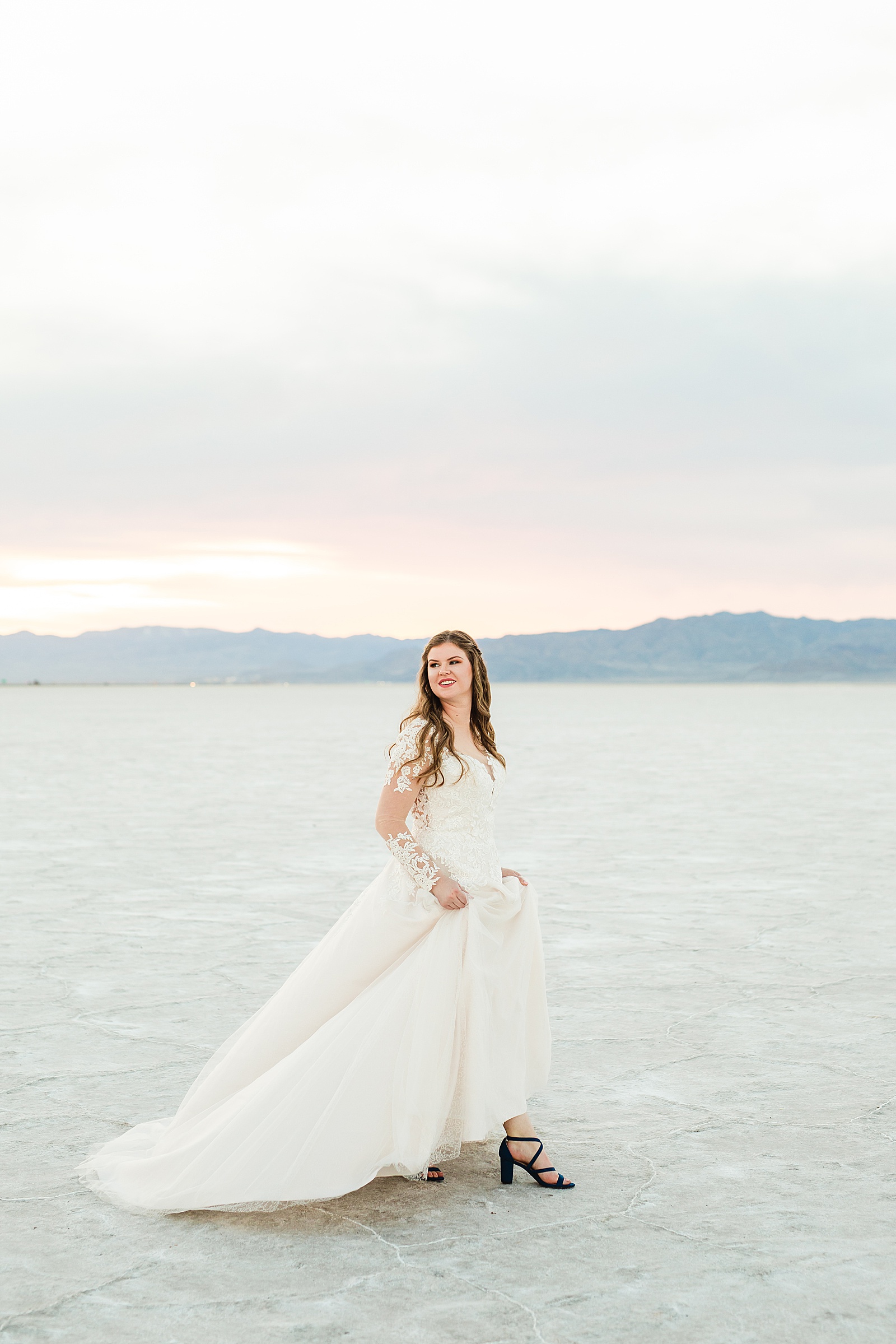 A Bridal Session at the Salt Flats